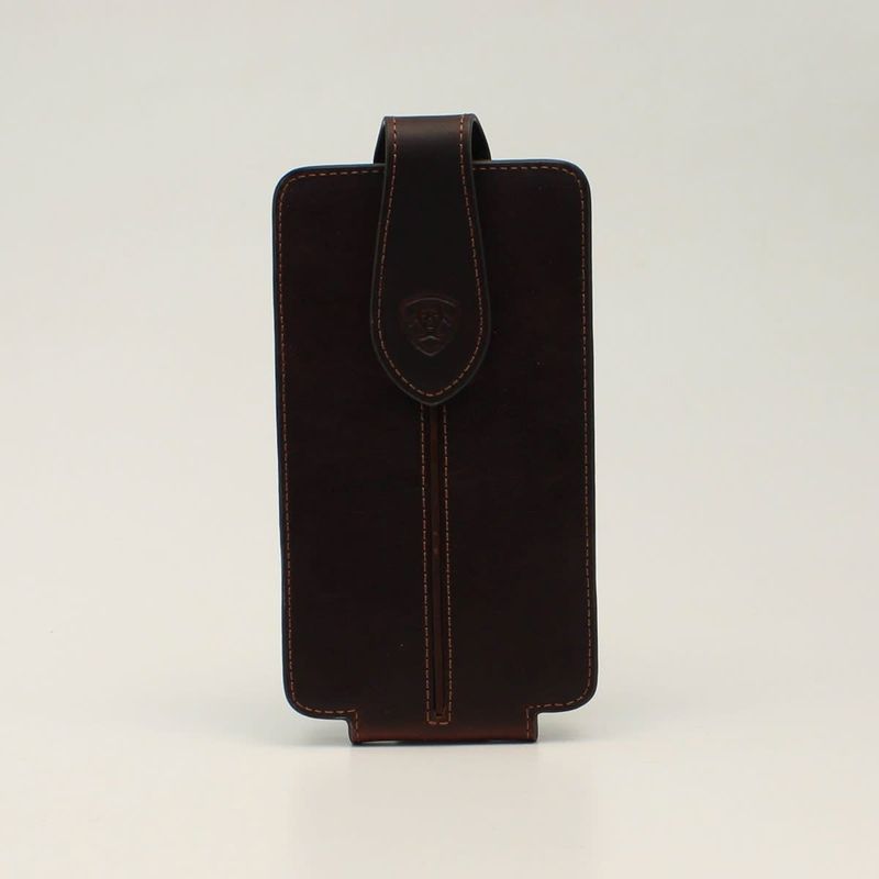 Ariat Men's Leather Cell Phone Case with Shield Logo – Brown (A0602402)