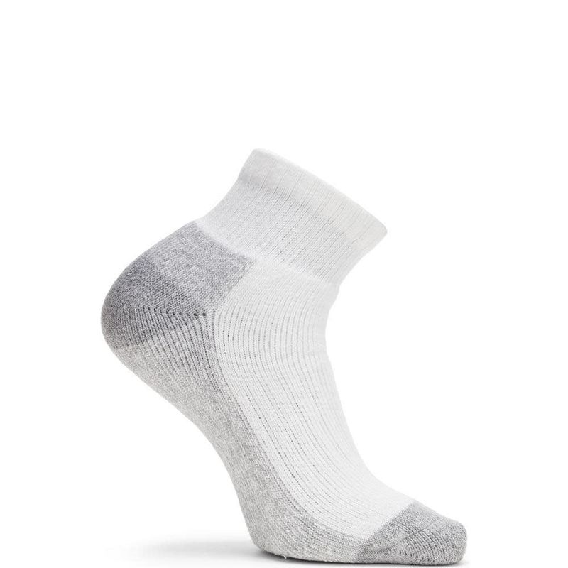 Wolverine ST Cotton QTR Socks, White 2 Pack (Size L)- W91103870-100