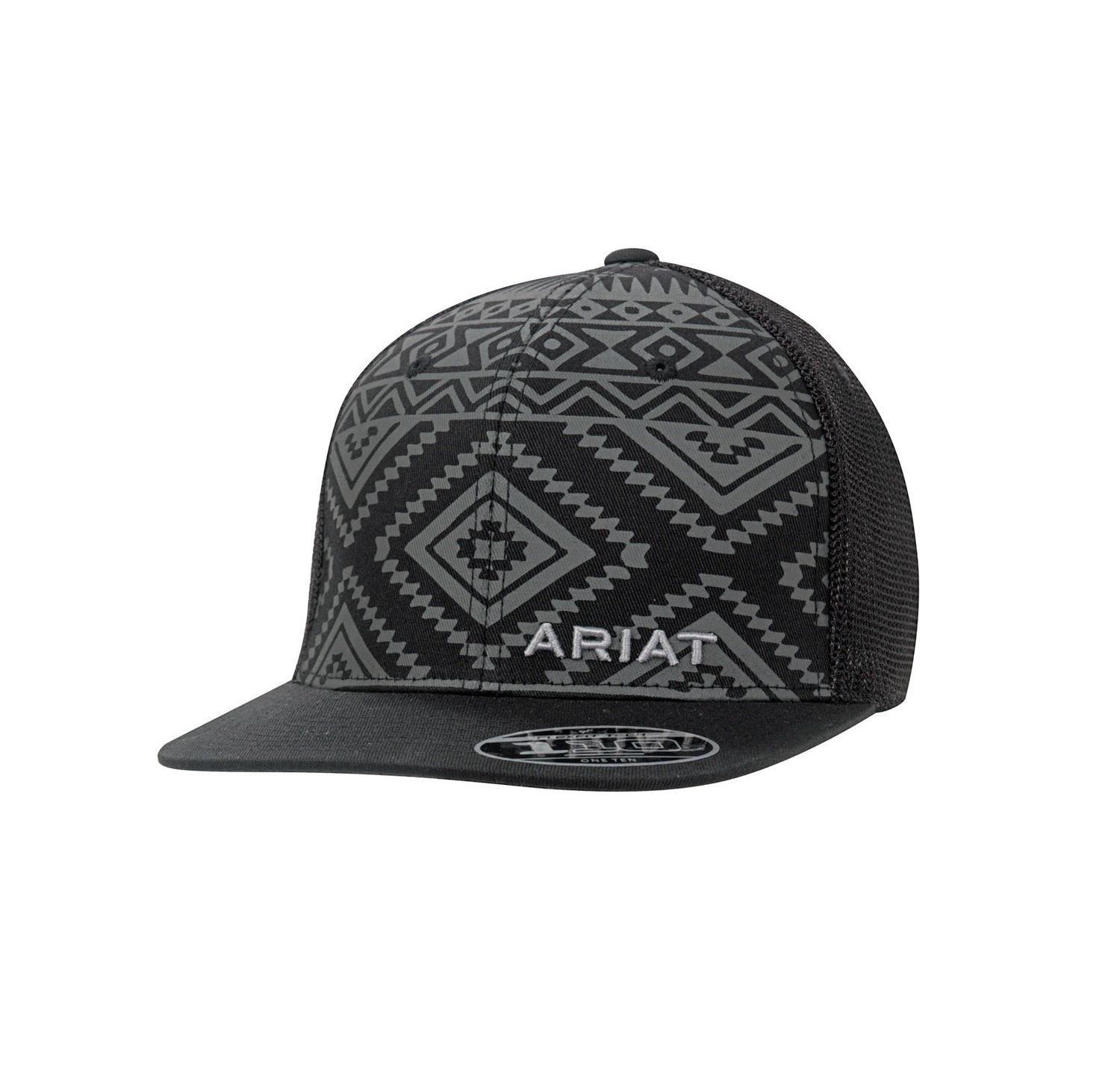 Ariat Men's Flexfit 110 Aztec Mesh Back Cap – Black & Grey (1508701) Ariat Men's Flexfit 110 Aztec Mesh Back Cap – Black & Grey (1508701)
