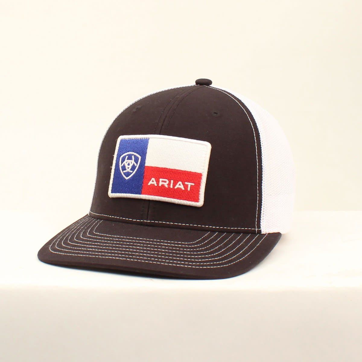 Ariat Men's Texas Flag Logo Mesh Back Cap – Black (Model A300006001)