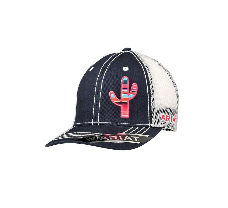 Ariat Hat Ladies SB Offset Stripe Cactus Nvy 1515503