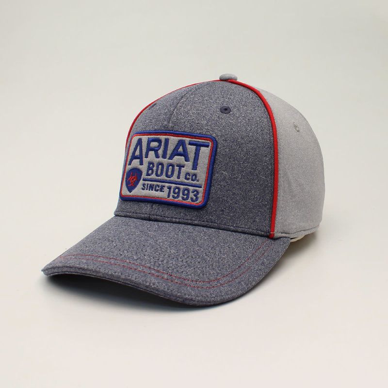Ariat Men's Heather Logo Patch Snapback Cap- Grey (A300012406)