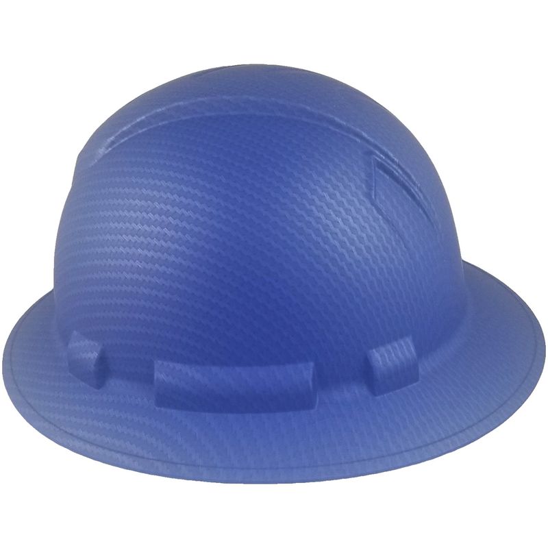 HP54122 Pyramex Ridgeline Full Brim Style Hard Hat with Blue Graphite Pattern 4 point suspension