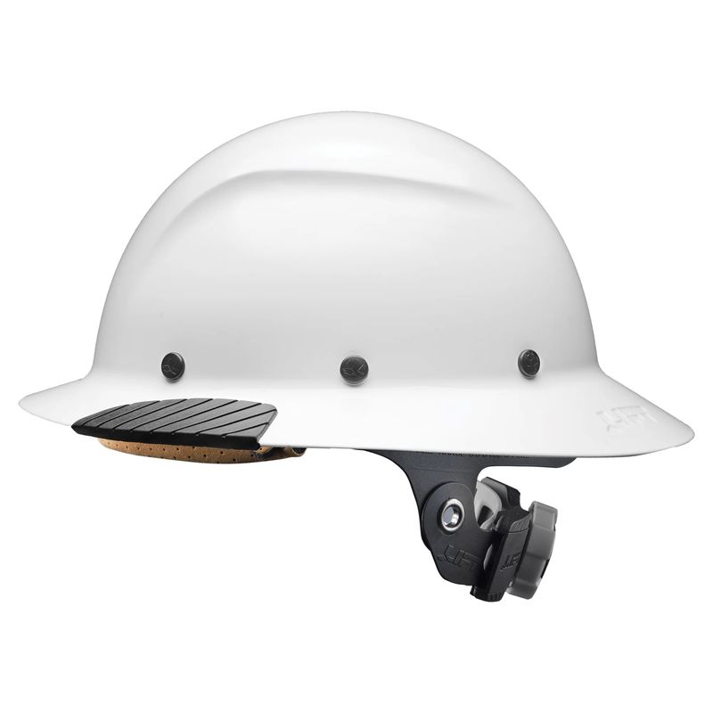 DAX CarbonFiber Composite Full Brim Hard Hat – Glossy White (HDF-15WG)