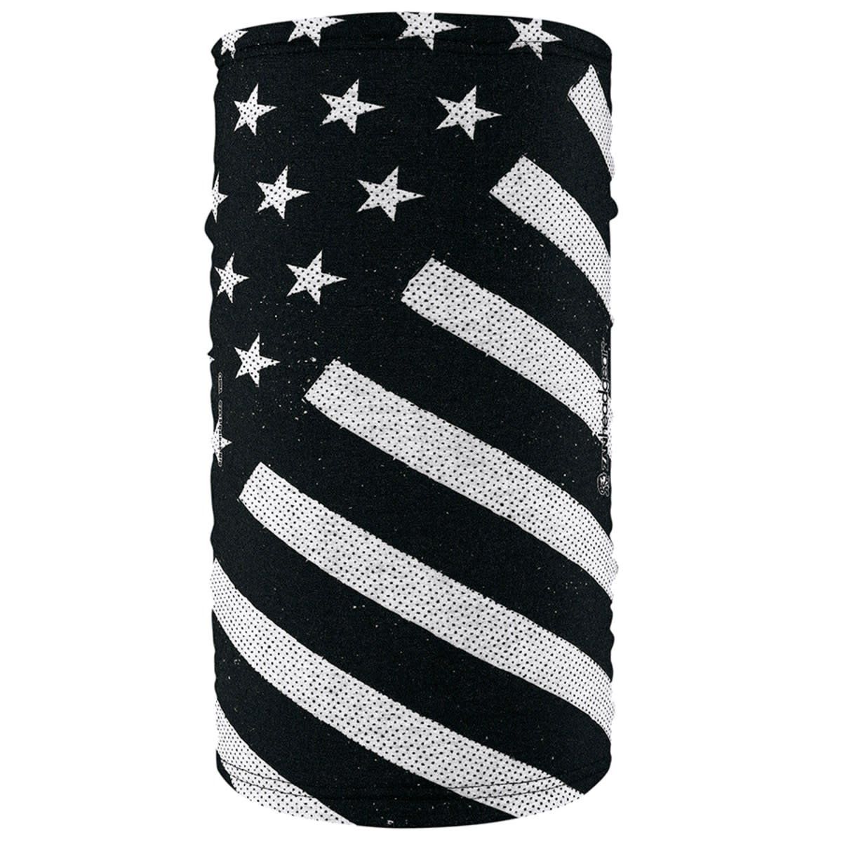 Zan Motley Tube Fleece Lined Black & White Flag  TF091