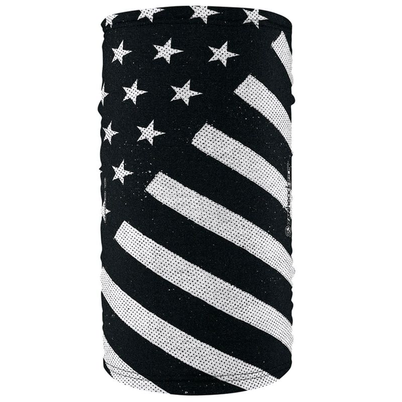 Zan Motley Tube Fleece Lined Black & White Flag  TF091