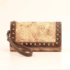 Blazin Roxx Lydia Clutch Wallet – Taupe/Chocolate (Model N7511241)