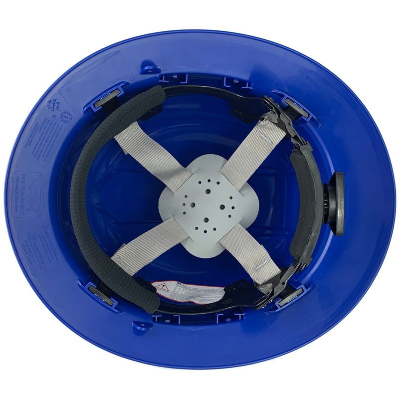 Pyramex Ridgeline Vented Blue Full Brim Style Hard Hat - 4 Point Suspensions HP54160V