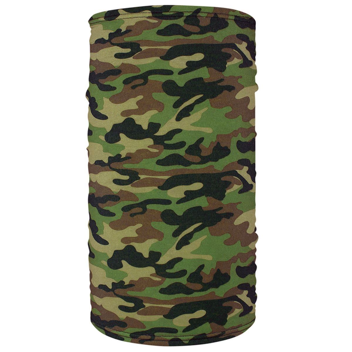 Zan Motley Tube Fleece Lined Reversible Woodland Camo/High-Vis Lime TF118HV*** Zan Motley Tube Fleece Lined Reversible Woodland Camo/High-Vis Lime TF118HV***