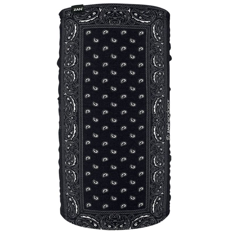 Zan Motley Tube Fleece Lined Black Paisley  TF101