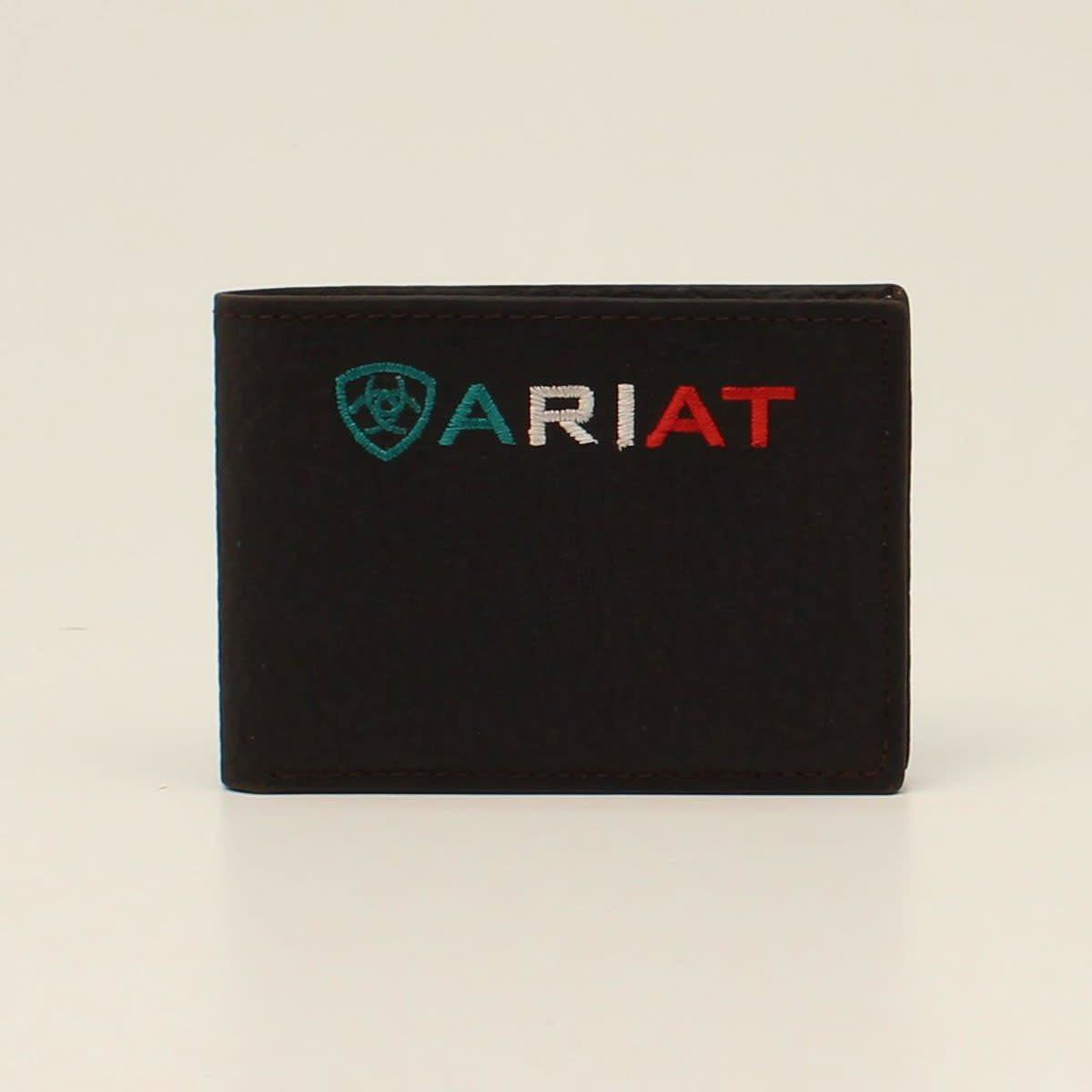 Ariat Mens Bifold Wallet Logo Mexico Brown Rowdy A35507282