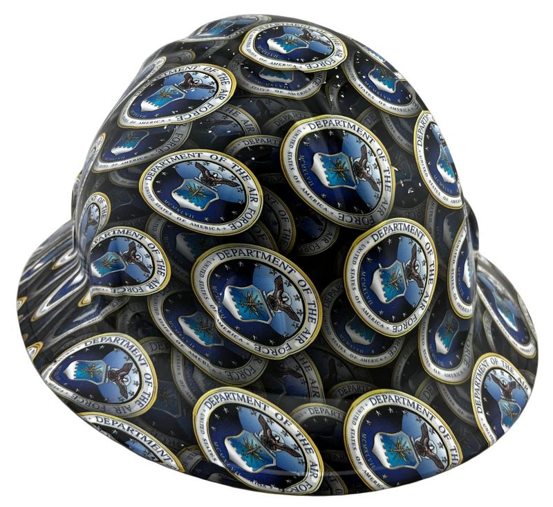 United States Air Force Design Full Brim Hydro Dipped Hard Hats HDHH-1659-FB