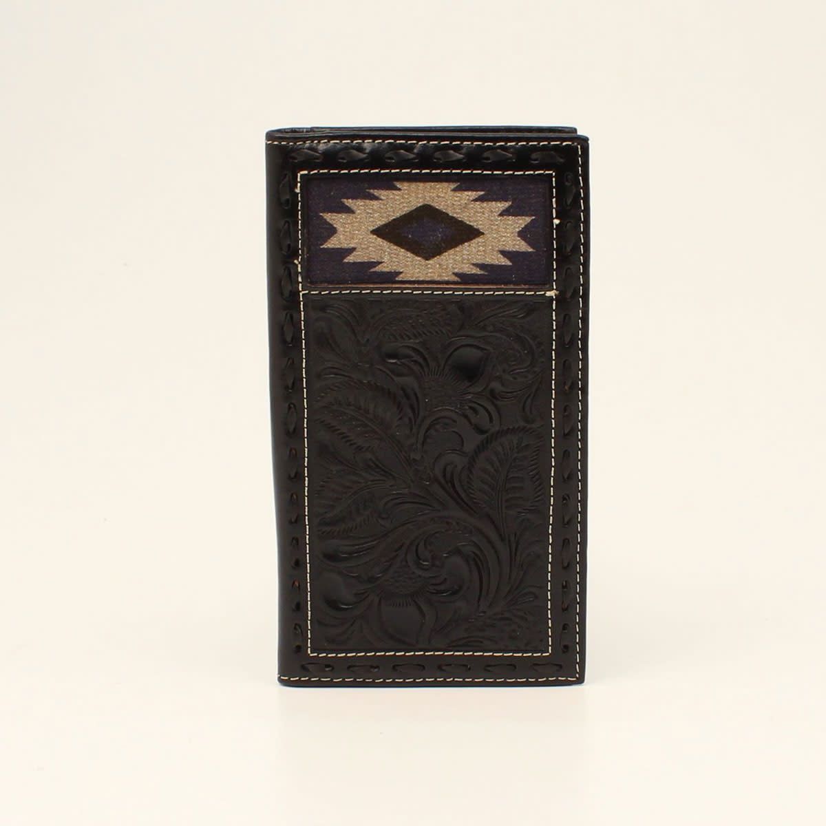 NOCONA RODEO WALLET SOUTHWESTERN BUCK LACING BLACK N500041001