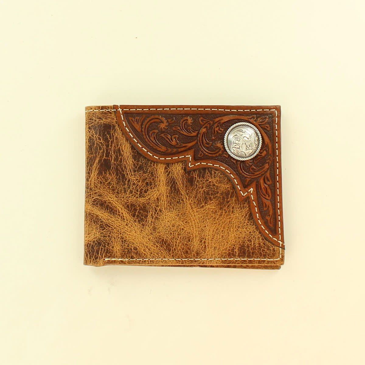 Ariat Tan Distressed Bifold Wallet A3532408 Ariat Tan Distressed Bifold Wallet A3532408