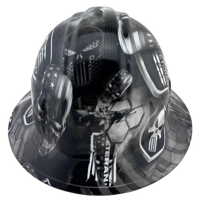 Veterans Design Full Brim Hydro Dipped Hard Hats hdhh-1660-FB