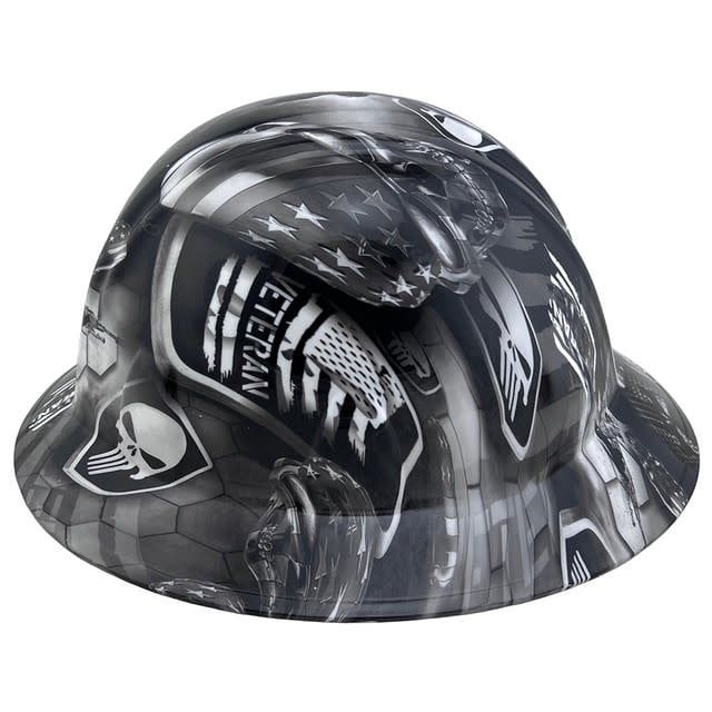 Veterans Design Full Brim Hydro Dipped Hard Hats hdhh-1660-FB