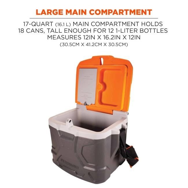 Ergodyne Industrial Hard Sided Cooler - 17 qt 5170