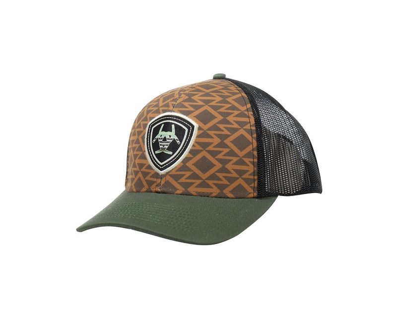 Ariat Women's Southwestern Snapback Cap – Black & Olive (A300062101)**