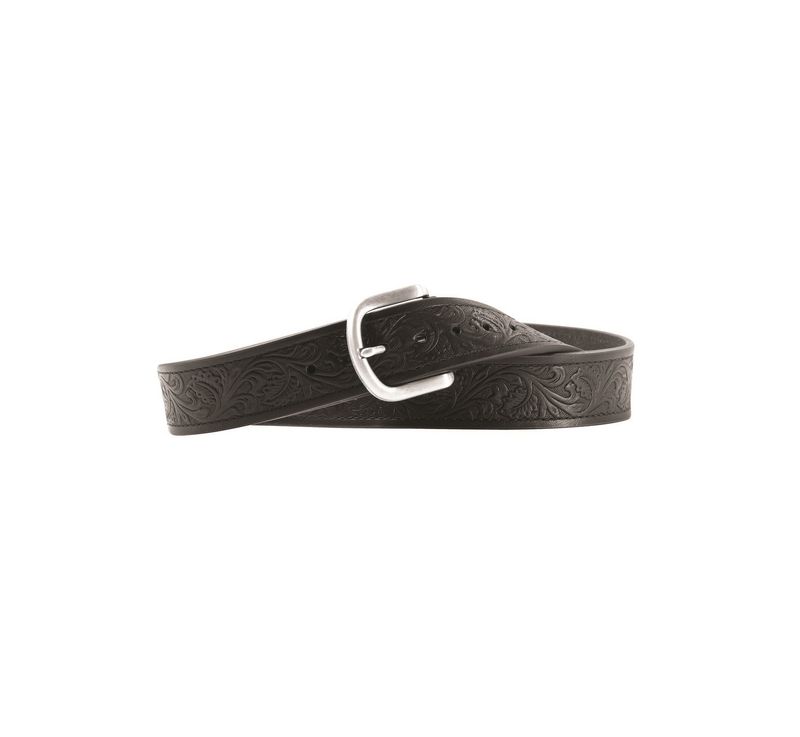 Ariat Men's Holden Belt- Black Leather with Oak Embossed Design