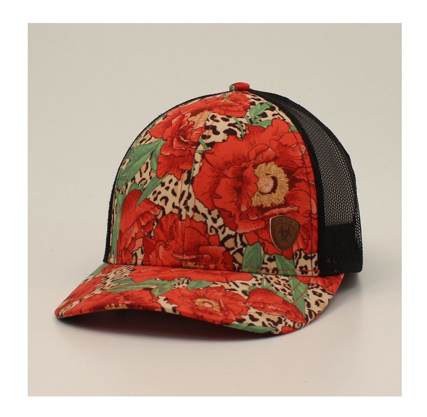 Ariat Women's Ponytail Snapback Cap – Red Floral & Cheetah Print (A300057004) Ariat Women's Ponytail Snapback Cap – Red Floral & Cheetah Print (A300057004)