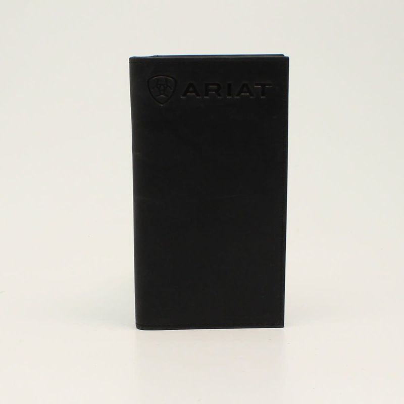 ARIAT MENS RODEO WALLET EMBOSSED LOGO BLACK A3548601