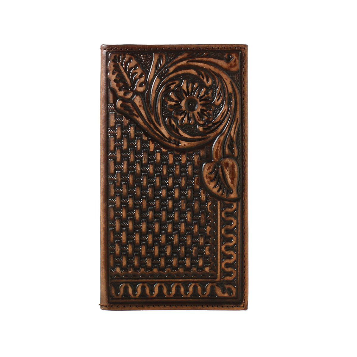 3D RODEO WALLET FLORAL BASKETWEAVE BROWN D250004402