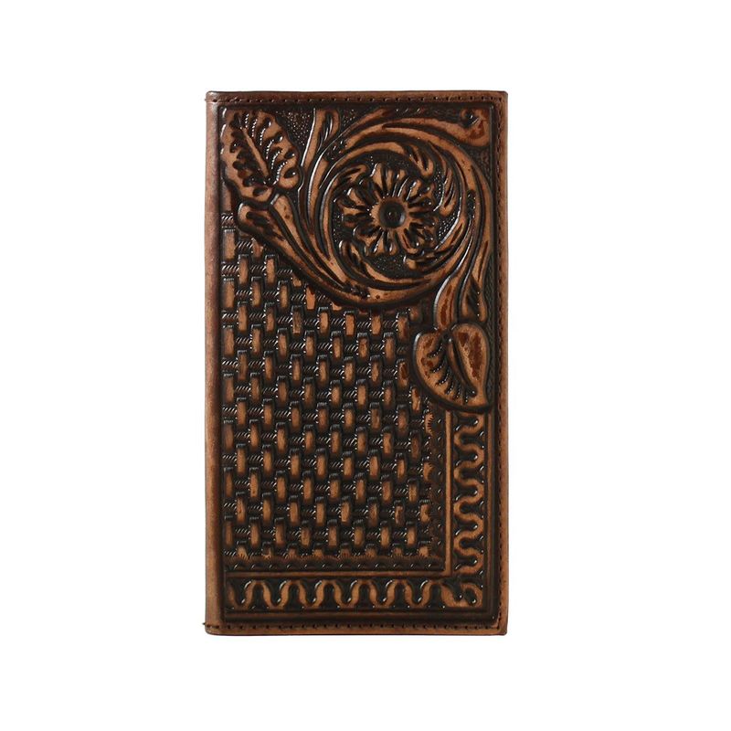 3D Rodeo Wallet Floral Basketweave Brown D250004402