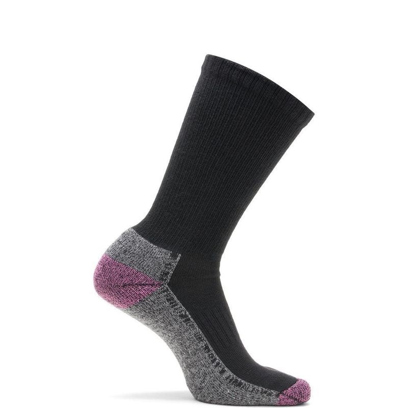 Wolverine 2 Pack Women's ST Cotton Crew, Black (Size M)- W97239770-001