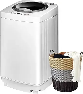 COSTWAY Portable Washing Machine, 8Lbs Capacity Full-automatic Washer with 6 Wash Programs (B0BBQ69PWX)