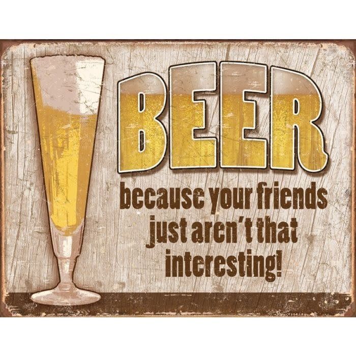 “Beer Your Friend” Embossed Tin Sign – (TSN1767) “Beer Your Friend” Embossed Tin Sign – (TSN1767)