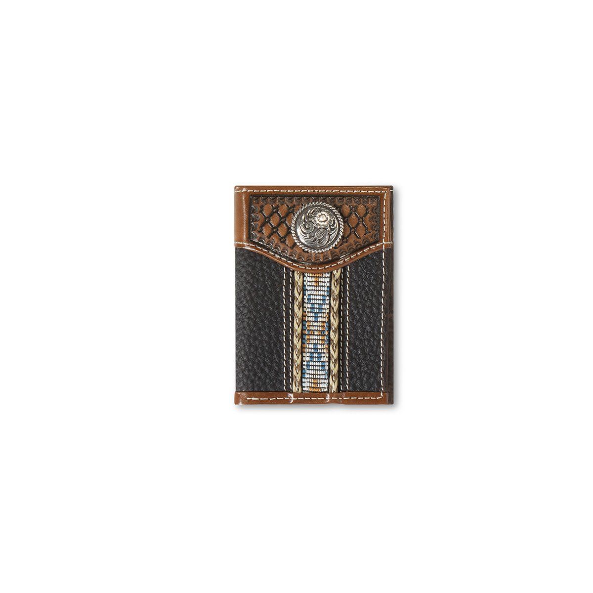Ariat Trifold Southwestern Woven Inlay Wallet – Brown Rowdy (A35541282) Ariat Trifold Southwestern Woven Inlay Wallet – Brown Rowdy (A35541282)