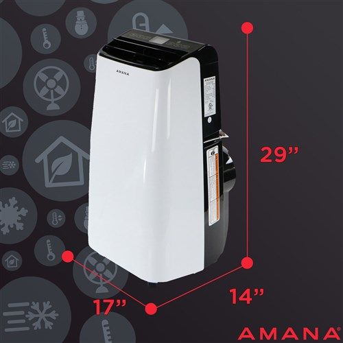 Amana 10,000 BTU White/Black Portable AC AMAP101AB-2