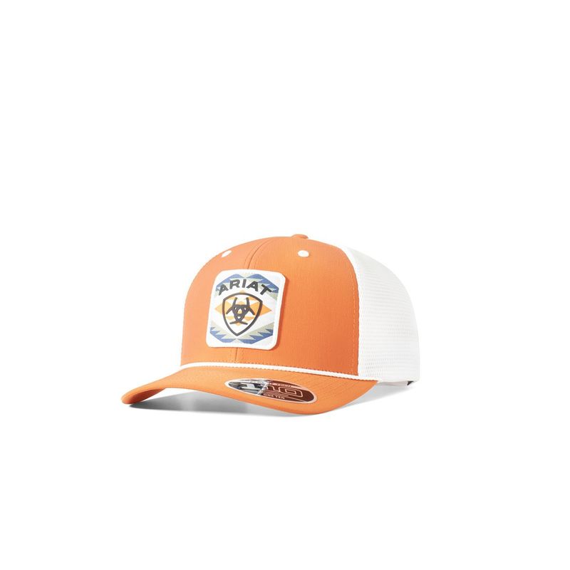 Ariat Men's Flexfit 110 Southwest Patch Mesh Back Cap – Orange (A300083526)
