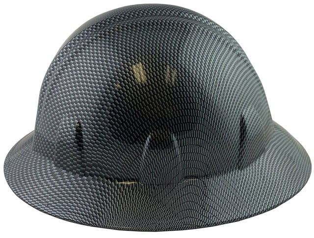 Carbon Fiber Design Hydro Dipped Hard Hats Full Brim Style HDHH-757-FB
