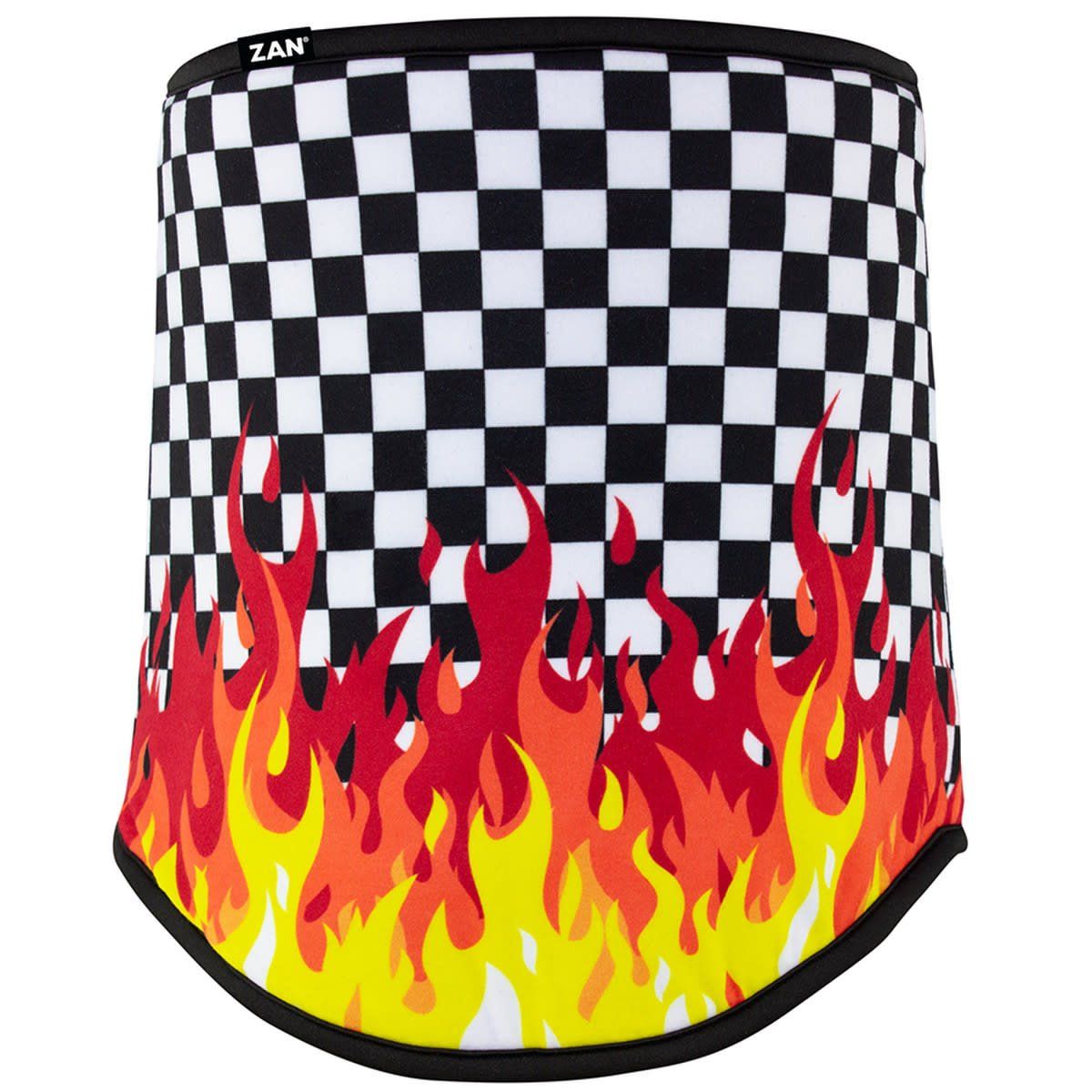 Zan Neck Gaiter Sportflex UPF50+ Series High Pile Fleece Checkered Flames WFL450*** Zan Neck Gaiter Sportflex UPF50+ Series High Pile Fleece Checkered Flames WFL450***