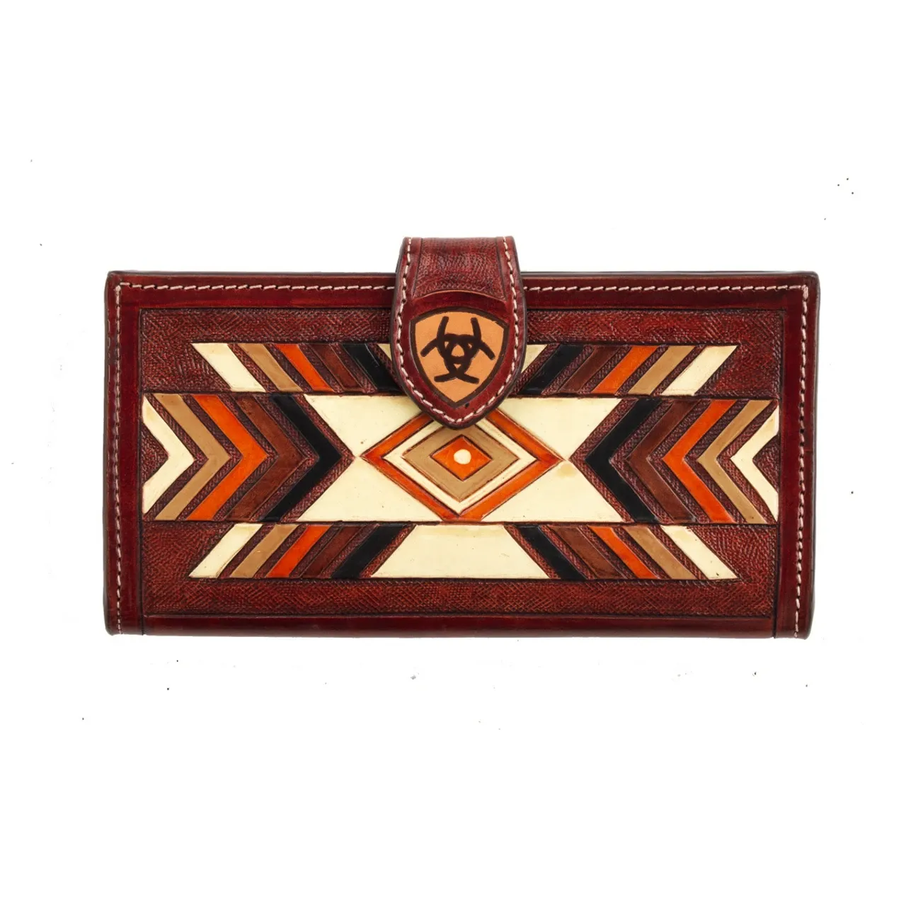 Ariat Ladies Wallet Southwestern Hand Tooled Multicolor A770016697 Ariat Ladies Wallet Southwestern Hand Tooled Multicolor A770016697