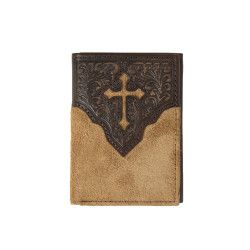 Nocona Bifold Wallet Cross Embossed Tan N5413708 Nocona Bifold Wallet Cross Embossed Tan N5413708