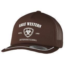 Ariat Mens Cap Snap Back Foam Front Screen Print Brown A300089002