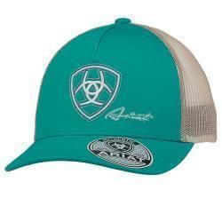 Ariat Ladies Cap Snap Back Shield Embroidered Turquoise A300088533 Ariat Ladies Cap Snap Back Shield Embroidered Turquoise A300088533