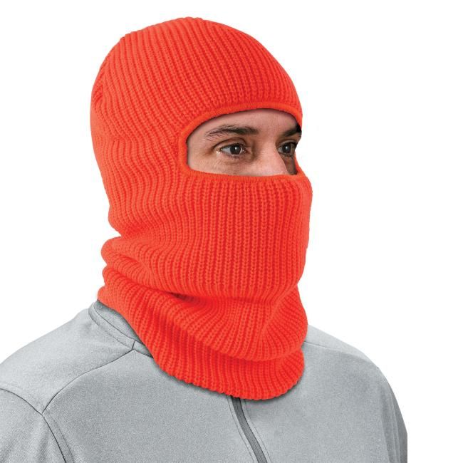 Ergodyne 6829 Balaclava 2-Layer Rib Knit, Color: Orange