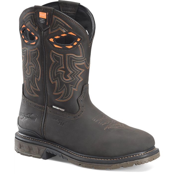 Double-H Phantom Rider Stanton 11" Waterproof Met Guard Composite Toe Roper – Obsidian (PH5011)