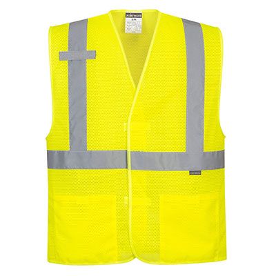 Portwest NON-FR Economy Hi-Vis Band and Brace Vest Yellow- UC492