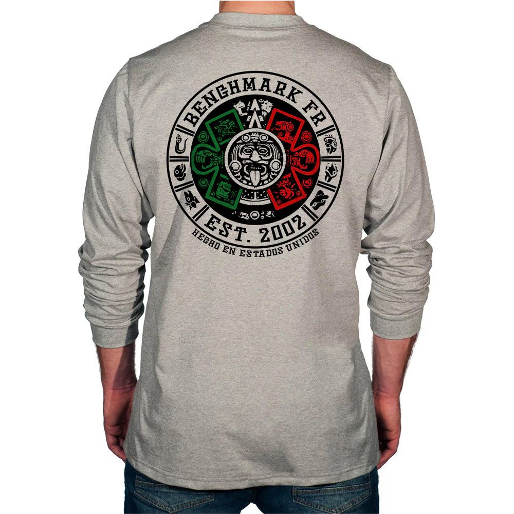 Benchmark Fr Aztec Graphic Fr Shirt Benchmark Fr Aztec Graphic Fr Shirt, Color: 3118FRLG-Lt. Gray, Size: S