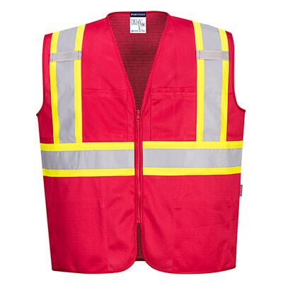 Portwest NON-FR Iona Plus Enhanced Mesh Zipped Vest- US391