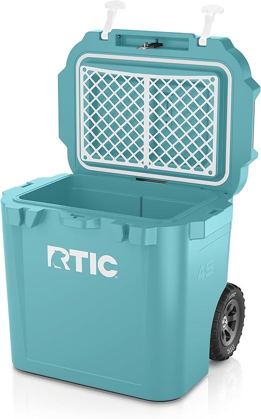 RTIC 45 QT ULTRA-TOUGH WHEELED COOLER, Color: LAGOON