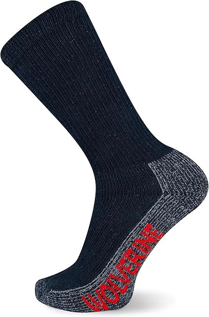 Wolverine Mid Calf Steel Toe Cotton Sock- WWM40001C2