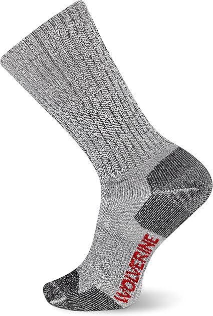Wolverine Moisture Wicking Safety Toe Crew Sock- WWM40003C2
