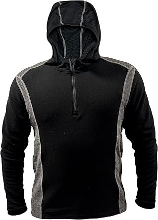 FRONTLINE IFR Men's FR Hooded 1/4 Zip Fleece Sweatshirt FLF365HZ FRONTLINE IFR Men's FR Hooded 1/4 Zip Fleece Sweatshirt FLF365HZ