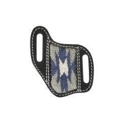 3D Leather Knife Sheath Southwestern Wool Black D8400801