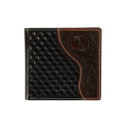 Nocona Large Bifold Floral Overlay Brown N500046902 Nocona Large Bifold Floral Overlay Brown N500046902